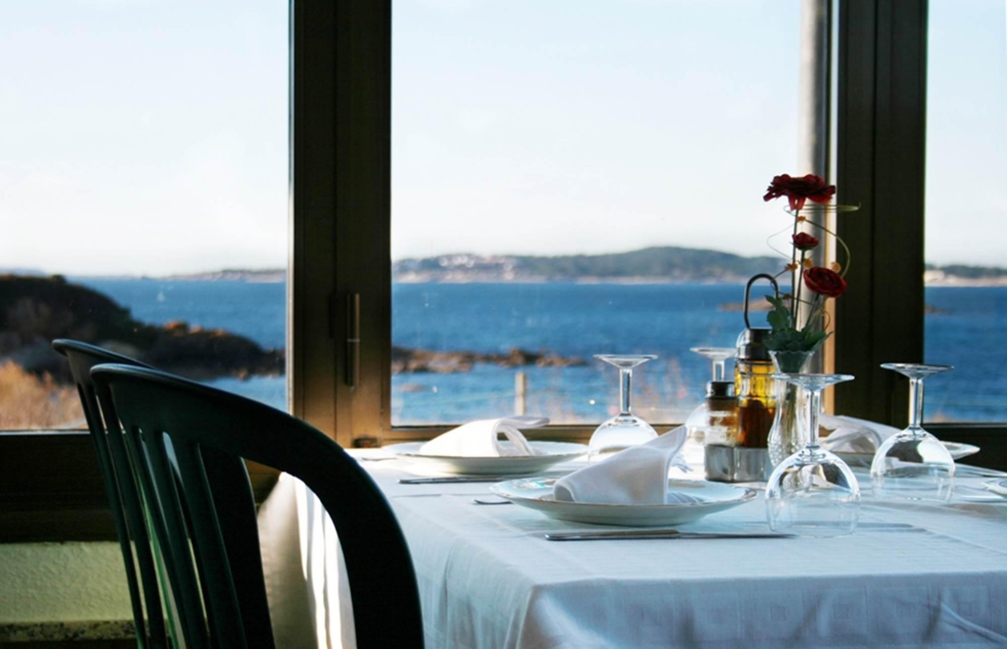 Hotel Delfin Azul Playa de la Lanzada Ristorante foto